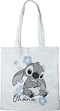 Disney BWDLILOBB007 Tote Bag Stitch 38 x 40 cm, Weiß