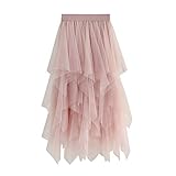 Geagodelia Tüllrock Damen Mädchen Elegant Weich Knielang/Lang...