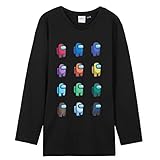 Among Us Langarmshirt Jungen, Gamer Langarmshirts für Jungen, Zocker...