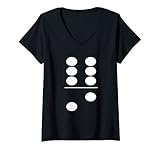 Damen Dominostein Kostüm Dominosteine Spiel 6 zu 2 Karneval T-Shirt...