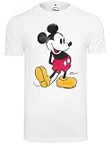MERCHCODE Herren Mickey Mouse T-Shirt, White, XXL
