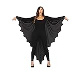 MIMIKRY Damen Fledermausflügel-Cape Vampir Halloween-Kostüm...