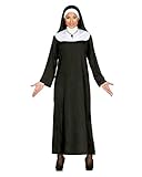 Horror-Shop 2-tlg. Nonnen Kostüm für Fasching & Halloween L