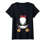 Damen Pinguin-Kostüm Halloween T-Shirt mit V-Ausschnitt
