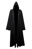 Fuman Jedi Robe Deluxe Cosplay Kostüm Umhang mit Kapuze Schwarz M