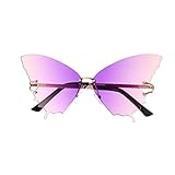 SOIMISS Randlose Sonnenbrille Schmetterling Sonnenbrille Vintage Punk...