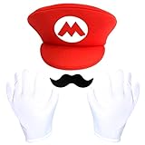 Mario Bros Kostüm für Kind 2 in 1 - Set Super Mario Kostüm mit...