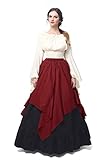 Fiamll Mittelalter Kleidung Damen Renaissance Kleid Mittelalter...