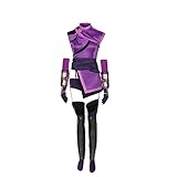 NUWIND Mileena Kostüm Cosplay Lila Komplettes Set Outfits Anzug für...