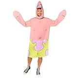 Amscan - Erwachsenenkostüm Patrick, Overall mit bedruckten Shorts,...