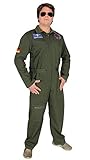 Foxxeo Jetpilot Kostüm für Herren Piloten Kostüm Karneval Fasching...