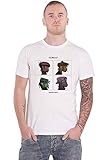 Gorillaz T Shirt Demon Days Band Logo Nue offiziell Herren Weiß
