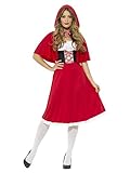Smiffys Damen Rotkäppchen Kostüm, Langes Kleid und Umhang, XL - EU...