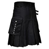 CEWIFO schottenrock Herren Kilt original gürtel breit Faltenrock...