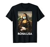 Mona Lisa mit Maske Lustige Parodie Malerei - Quarantäne Kurzarm...