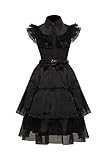 Taiture Wednesday Addams Kleid Mädchen Kostüm Addams Family Cosplay...