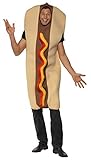 Riesen Hot-Dog vorne mit Ketchup-Effekt Voller Bodysuit, Medium