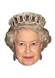 Star Cutouts Gesichtsmaske Königin Elisabeth II. – bedruckte...