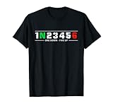 1N23456 Motorrad Gänge Schaltung Motorradfahrer Motiv T-Shirt