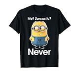 Despicable Me Minions Me? Sarcastic? Never Portrait T-Shirt