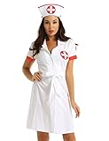 TiaoBug Damen Krankenschwester Uniform Cosplay Kostüm Arztin Kittel...