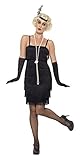 Smiffys 45498M, Damen Flapper Kostüm Kurzes Kleid Haarband und...
