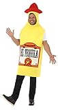 Smiffys Herren Tequila Flasche Kostüm, Tunika, Größe: M, 22592,...