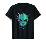 Alien Kopf Sternennachthimmel Geschenk Fun T-Shirt