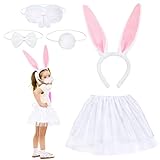 Fennoral 5-teiliges Osterhase Kostüm Kinder Hasenohren Haarreif mit...