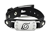 CosplayStudio PU-Leder Armband mit Kleiner Konoha Stirnplatte für...