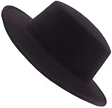 Klassischer Unisex-Fedora-Hut aus Wollmischung, Krempe, Flache Kirche,...