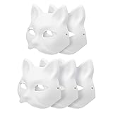 Milisten 5 Stücke Pappmaché Kunst Masken Unbemalt Maskerade Masken...