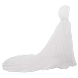 GRACEART Damen Tüll Umhang Hochzeit Mantel mit Kapuze Lange Jacke...
