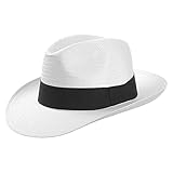 White Mountain Strohhut (Bogarthut) aus Papierstroh Damen und Herren -...