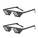 Thug Life Sonnenbrillen, Pixelig Mosaik Brille, Party Brille, MLG Fun...