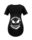 Lorjuly Damen Umstands-T-Shirt, Halloween, Mommys Little Nightmare...