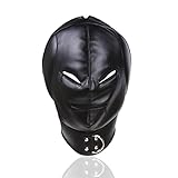 OnundOn Halloween Leder Maske mit Reißverschluss Kopfmaske Hood...