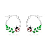 Marienkäfer Ohrringe Mädchen 925 Sterling Silber Ladybug Ohrringe...