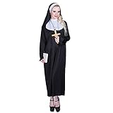 EraSpooky Damen Nonne Klosterfrau Kostüm Faschingskostüme Cosplay...