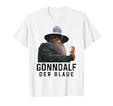 Gönndalf der blaue biertrinker saufen bier beer T-Shirt