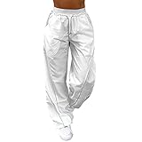 Cargohose Damen Y2K Baggy Jeans Parachute Pants Track Pants Gerade...