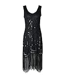 HAHAEMMA 1920s Kleid Damen Pfau Muster Flapper Charleston Kleid Gatsby...