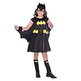 Amscan - Kinderkostüm Batgirl, Kleid, Umhang, Arm- und Beinstulpen,...