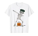 Dabbing Skelett Lustiges Halloween Kostüm Frankenstein T-Shirt