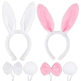 FLOFIA 2 Sets Hasenohren Haarreif Bunny Ohren Haarreif Hasen Cosplay...