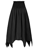 Damen Renaissance Rock Unregelmäßiger Saum Gothic Rock Lang mit...