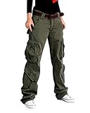 ORANDESIGNE Damen Cargo Hose, Frauen Armee Militär Beiläufig Ladung...