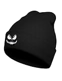 GLASS BAG Anime-Beanie, schwarzer Totenkopf-Mütze, Merch für Damen,...