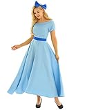 MSemis Damen Prinzessin Kleid Bodenlang Rundausschnitt Partykleid...