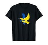 Solidarität Ukraine Frieden Support Friedenstaube Flagge T-Shirt
